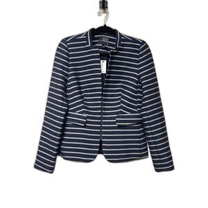 NWT THE LIMITED Navy/Silver Striped Blazer, Sz S